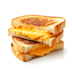 Stacked Grilled Cheese Sandwiches with Melted Cheese