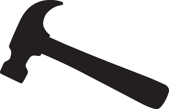 Black claw hammer silhouette tool