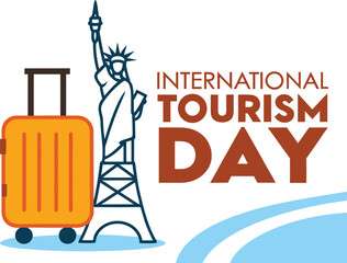 Statue Liberty luggage international tourism day travel