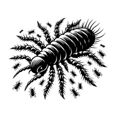 Spiky Insect Swarm with Many Small Ants.