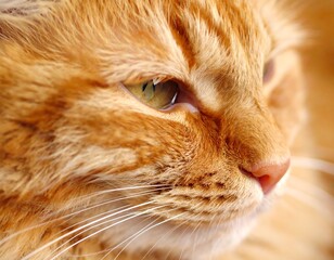 Ginger cat's intense gaze