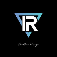 IR Letter Logo in Triangle -Modern Gradient Monogram for Branding & Identity Design