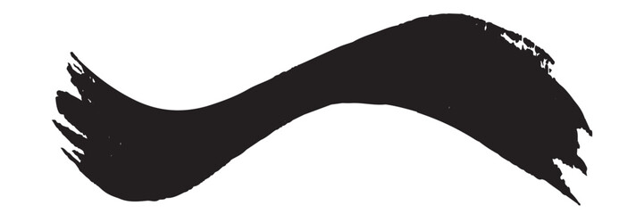 Grunge Paint stripe . Vector brush Stroke . Distressed banner . Black isolated paintbrush collection . Modern Textured shape . Dry border in Black vector.