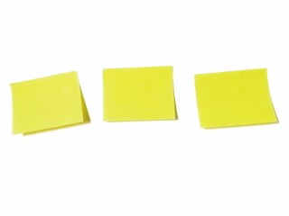 Blank yellow sticky note isolated on white background with clipping path. Yellow sheets for notes. Sticky note paper with shadow. 