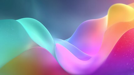 Abstract Colorful Fluid Waves Background