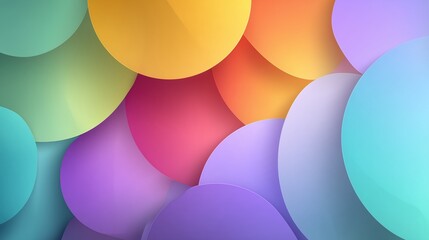 Colorful Geometric Overlapping Circles Background