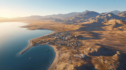 Charming small town on a beautiful beach with scenic views and relaxed coastal lifestyle atmosphere