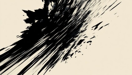 Obraz premium Abstract ink splatters radiating outward on a light beige background