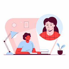 AI Tutoring System Assisting Student at Desk