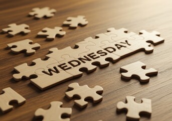 Obraz premium Wednesday Puzzle Concept