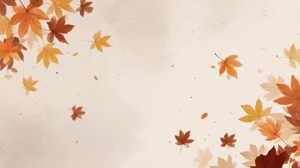 Autumn background with a autumn leaves, simple