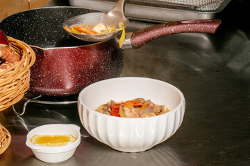 Aromas of simmering umami broth swirl in a cozy kitchen, celebrating Noodle Day and Hygge with a soulful embrace