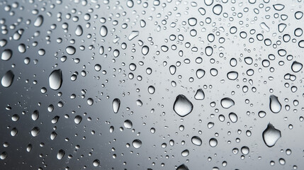 ガラス表面の水滴