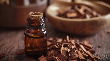 Discover the natural essence of sandalwood in this aromatherapy oil for a calming and luxurious spa experience