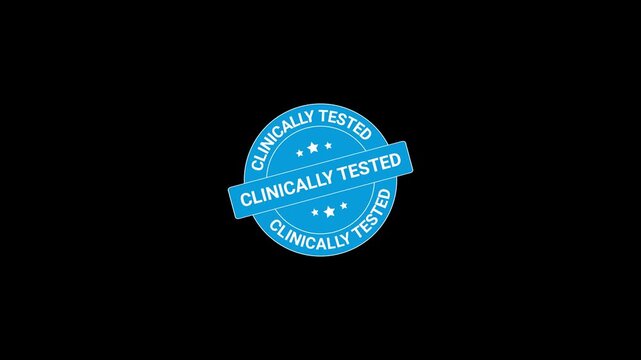 Clinically tested Stamp Animation