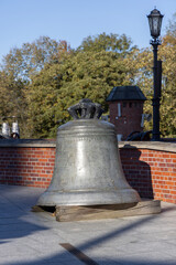 Jesus Maria bell from 1544, near St. Roch Bastion of Jasna Gora Monastery, Czestochowa, Poland