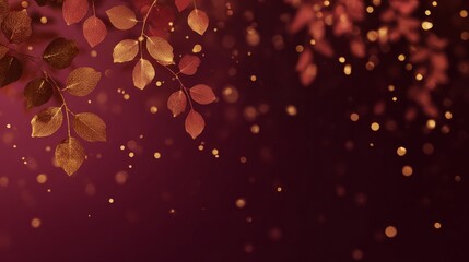 A gradient fall background, golden red to deep maroon