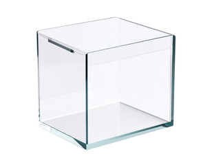 Glass Phone Dock with White Flip Cover, Front View, Isolated on White Background