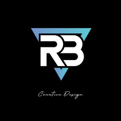 RB Letter Logo in Triangle -Modern Gradient Monogram for Branding & Identity Design
