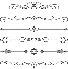 Obraz premium Ornate Vintage Divider Elements Collection for Calligraphy and Design
