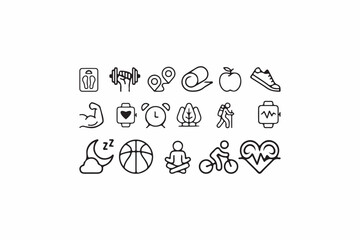 Line editable icons set vector modern thin image made by adobe illustrator.