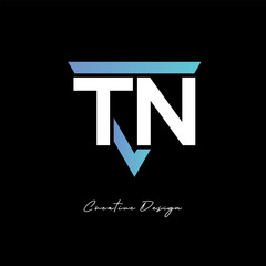 TN Letter Logo in Triangle -Modern Gradient Monogram for Branding & Identity Design