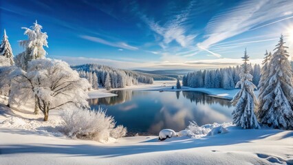 Snowy Landscape Feldberg Mountain With
