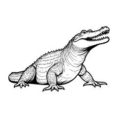 vector illustration of a crocodile