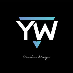 YW Letter Logo in Triangle -Modern Gradient Monogram for Branding & Identity Design