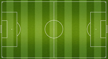 Vector illustration of a football field layout from overhead view