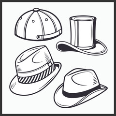 Cartoon icon of a straw hat isolated