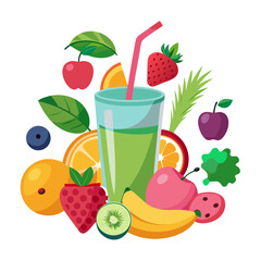 fruit juice and fruits