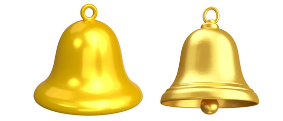 Christmas bells on a white background