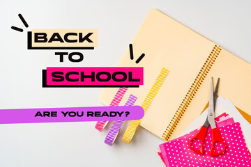 Exciting back to school preparations with colorful supplies and a motivational question