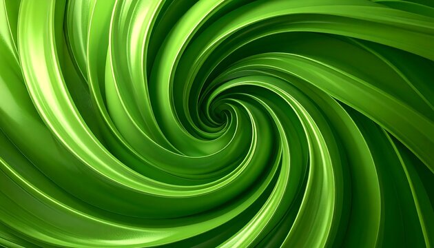 Abstract swirling green shapes