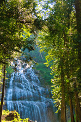 A view of the Bridal Veil Falls.  Bridal Veil Falls Provincial Park .  BC Canada