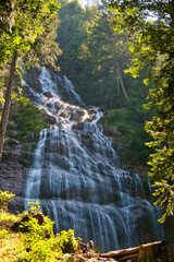 A view of the Bridal Veil Falls.  Bridal Veil Falls Provincial Park .  BC Canada