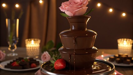 melting chocolate fondue