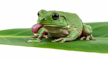 A peaceful moment showing the bullfrog interacting with water—a glimpse into daily hydration.

