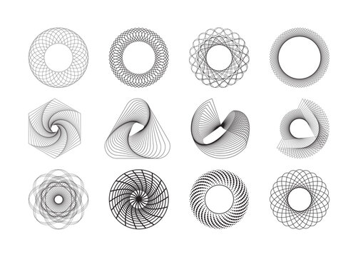 Spirograph vector, Spirograph Clipart, Spirograph silhouette	
