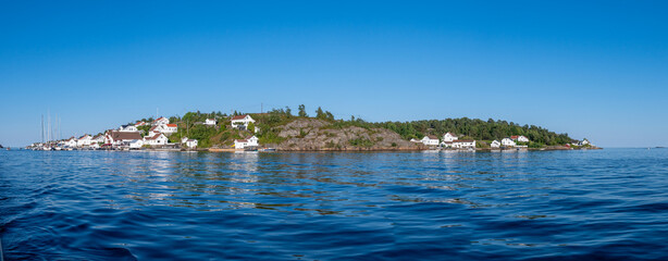 Panorama view of island in southern Norway
