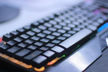 Black Gaming Keyboard Close-Up
