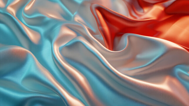 Rich red and blue fabric featuring a unique pattern that captures attention with its bold colors