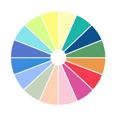 Obraz premium Circle of vibrant, pastel colors
