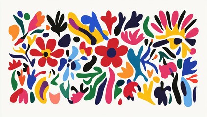 Fototapeta premium Vibrant abstract floral design