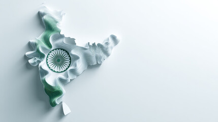 India's Independence Day is artistically represented with a detailed map and the Indian flag.