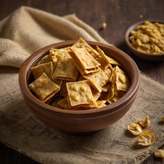 Papdi's Gujarati festival namkeen cuisine (papadi) Gathiya is a well-known Gujarati snack and a staple street meal in India Also called as besan papri