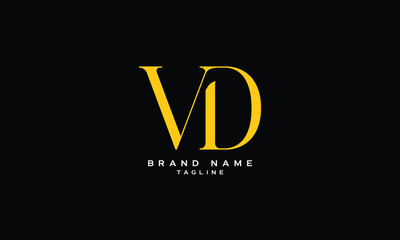 VD, DV, Abstract initial monogram letter alphabet logo design