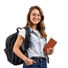 Student reading on campus university grounds portrait educational environment close-up learning experience