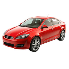 car isolated on transparent white background, clipping path